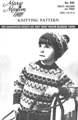 Child's Pullover & Toque Pattern