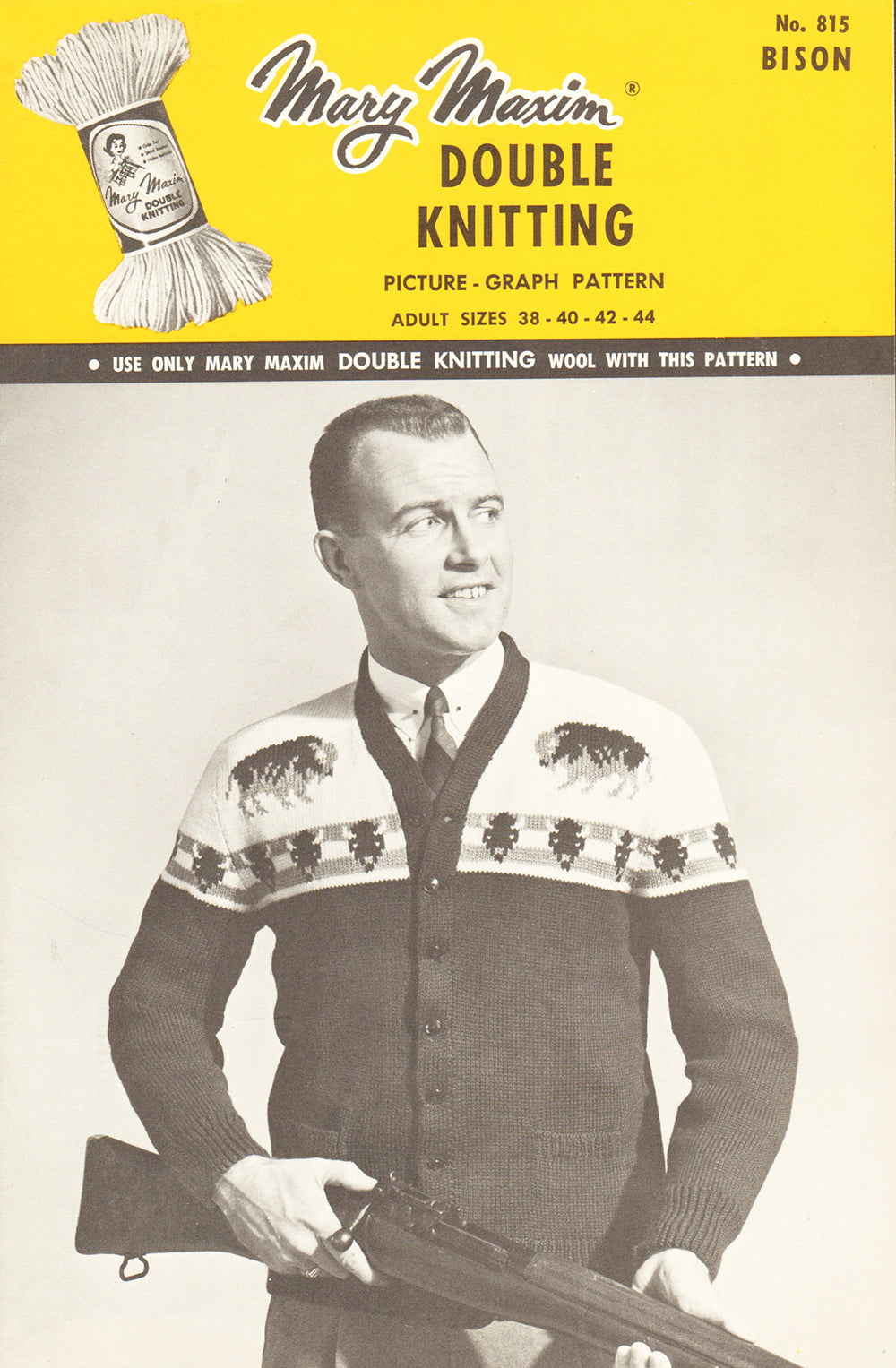 Men's Bison Cardigan Pattern